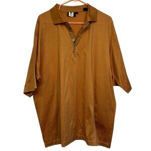 Vintage Bobby Jones Collection Golf Polo Orange Stripe Shirt Iconic Size XL EUC
